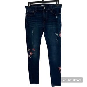 Express Stretch  Legging  Jeans High Rise Embroider